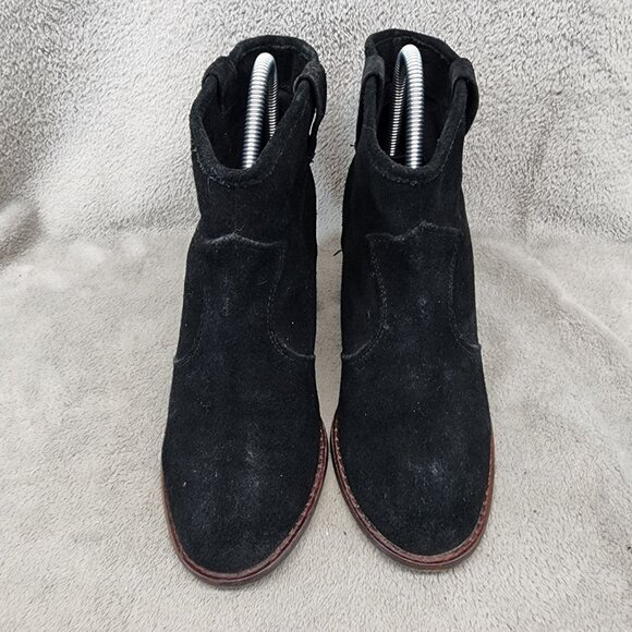 Splendid Shoes Womens Size 7.5 Black Leather Ankle Boots *Read* - Picture 3 of 12